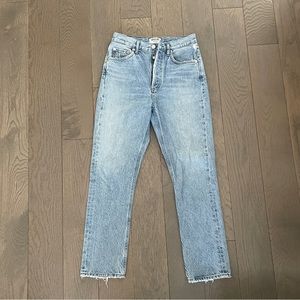 Agolde Riley crop in Blur